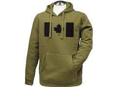 MEN'S GREEN HOODIE SWEATSHIRT WITH CANADA FLAG