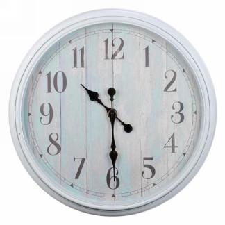 LARGE WHITE TRIM WALL CLOCK