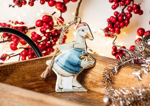 SKATING GOOSE ORNAMENT