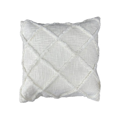 COTTON SLUB YARN CUSHION (DIAMOND IVORY)