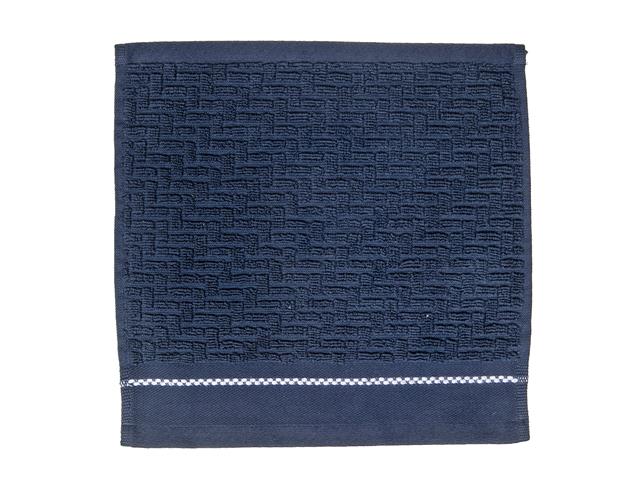 LUXURY STITCH WASH CLOTH (12 X 12) (BLUE)