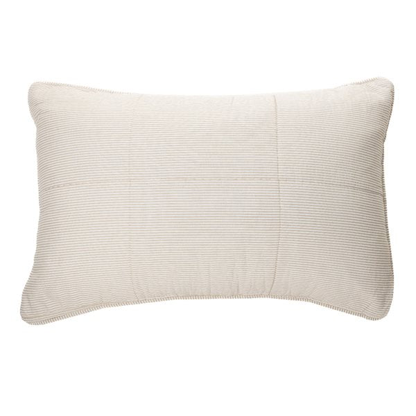 TAGLIATELLE NATURAL STRIPED DECORATIVE KING PILLOW SHAM