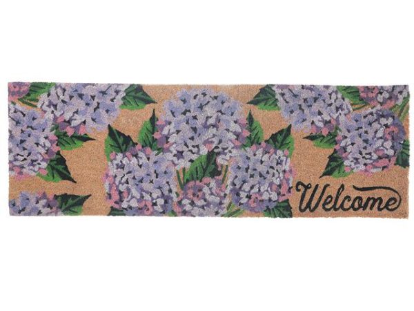 IHCASA DOOR MAT HYDRANGEA WELC