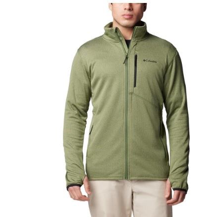 MEN'S FLEECE FULL ZIP SWEATER - CANTEEN HEATHER