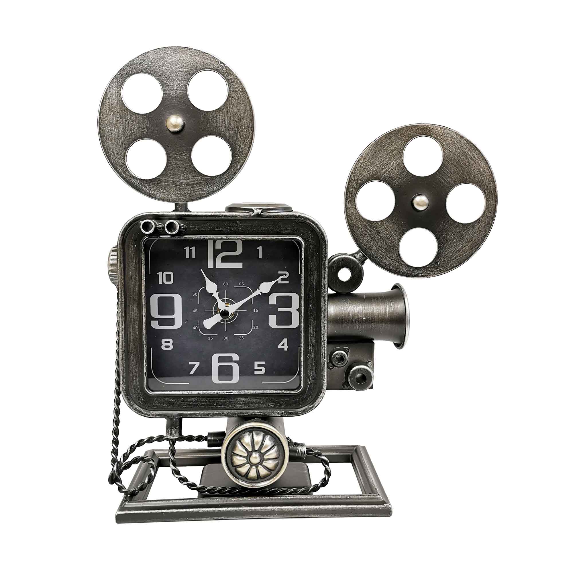 VINTAGE FILM PROJECTOR TABLE CLOCK