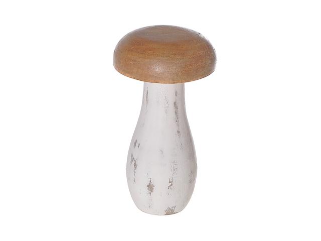 MANGO WOOD NARTURAL & WHITE MUSHROOM (LARGE)