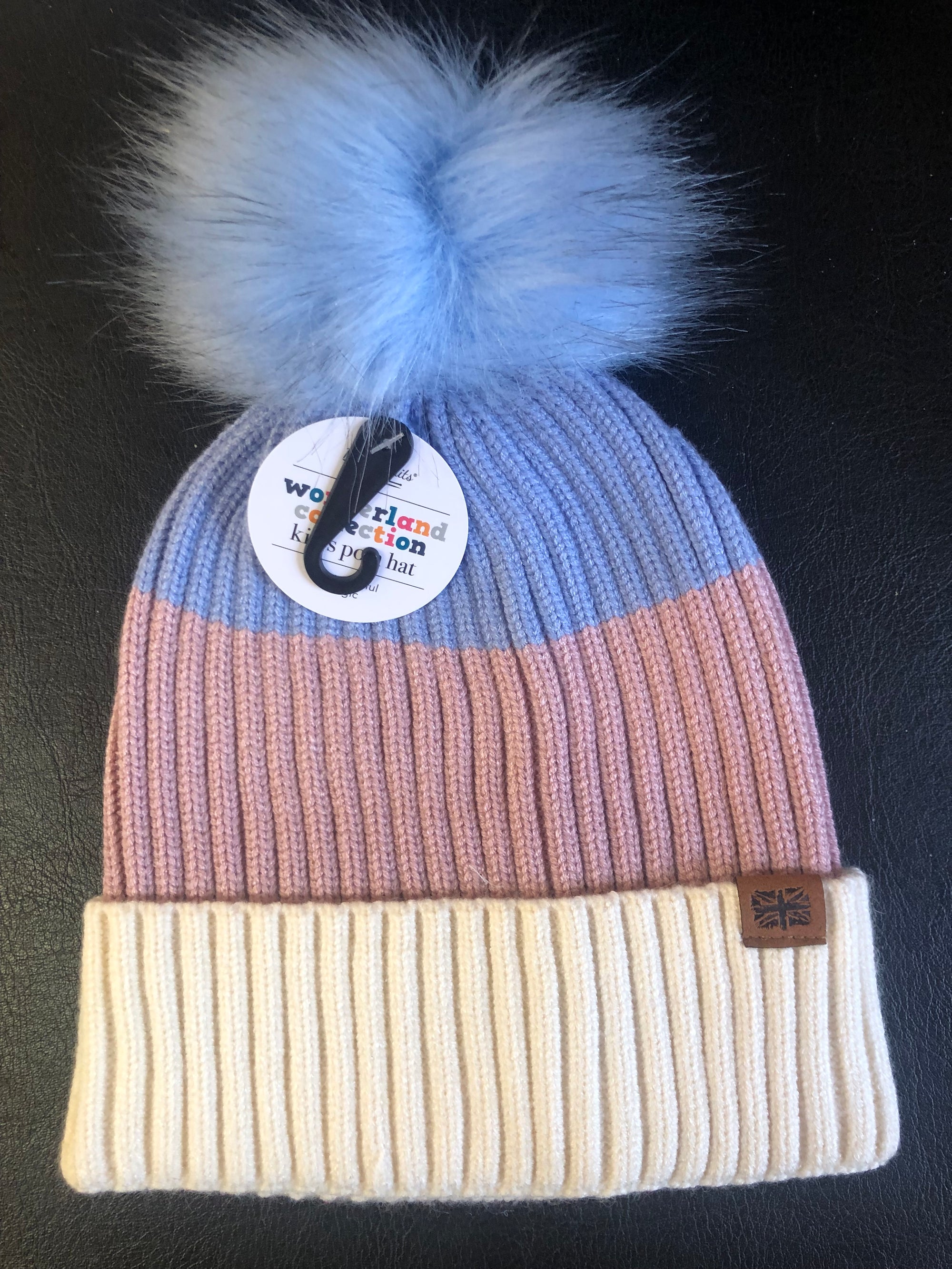 KID'S BLUE POM POM HAT