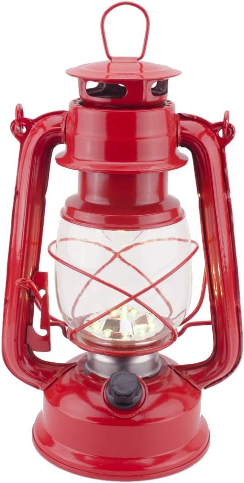 LED RED DIMMABLE LANTERN 12"