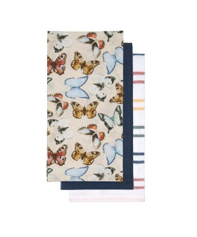 BUTTERFLY TEA TOWELS (SET OF 3)