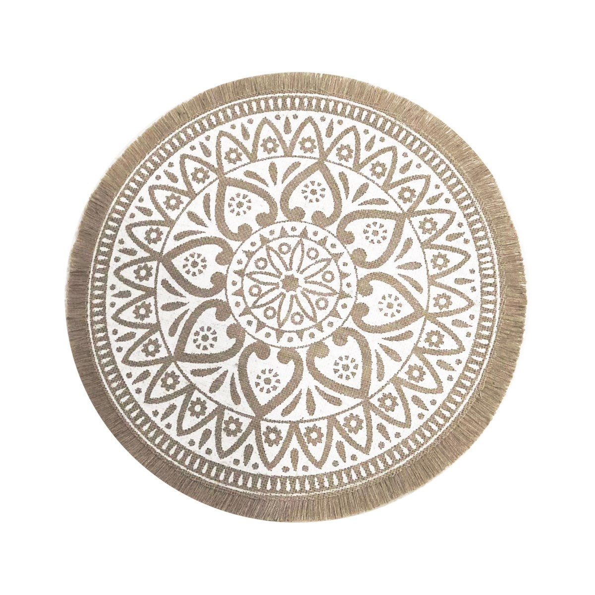 PLACEMAT WHITE / FRINGES