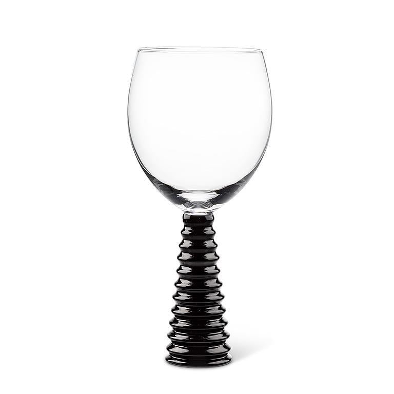BLACK BASE STACK WINE GLASS