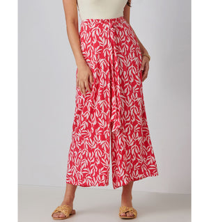 WOMEN'S PINK PRINTED PALAZZO PANTS