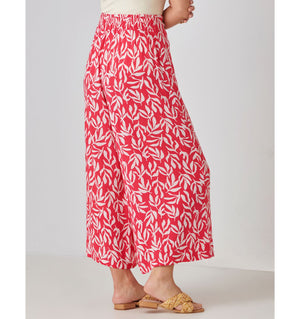 WOMEN'S PINK PRINTED PALAZZO PANTS