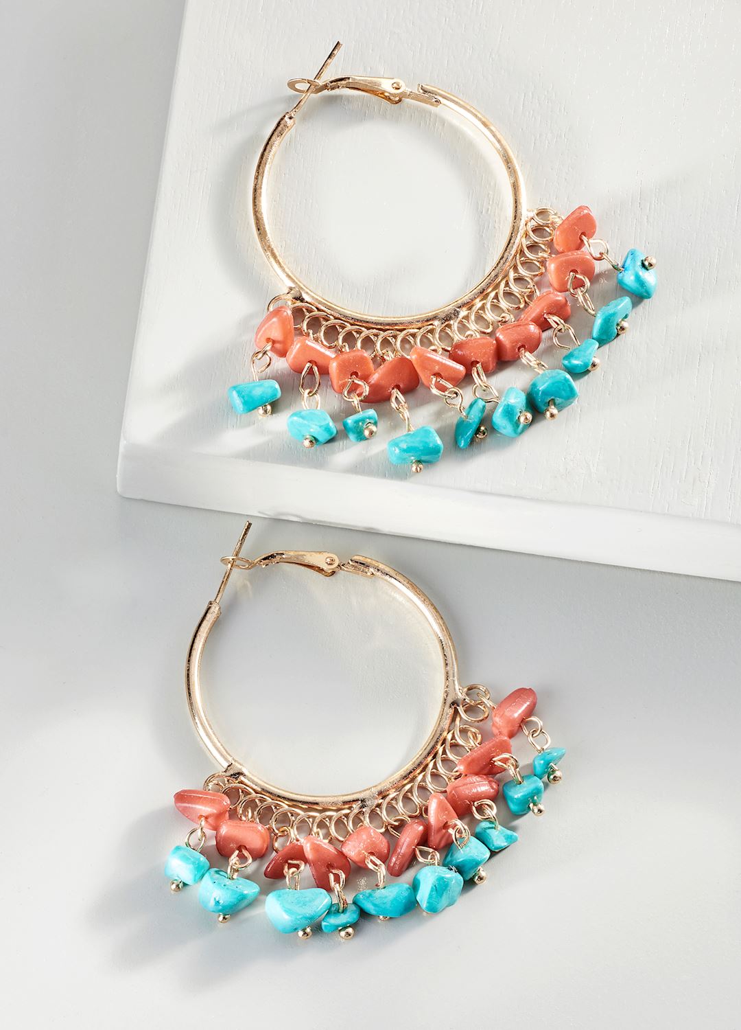 FIRE & ICE DANGLER HOOP EARRINGS