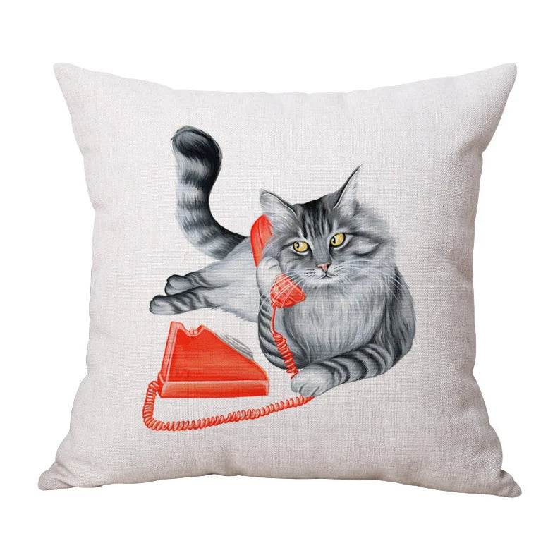 PILLOW CAT ON THE PHONE