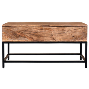 WORLDWIDE - LIFT TOP COFFEE TABLE - NATURAL BURNT