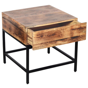 WORLDWIDE - OJAS ACCENT TABLE - NATURAL BURNT