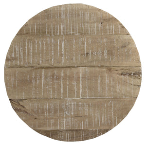 WORLDWIDE - AVNI ROUND ACCENT TABLE - DISTRESSED NATURAL