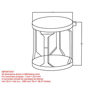 WORLDWIDE - AVNI ROUND ACCENT TABLE - DISTRESSED NATURAL