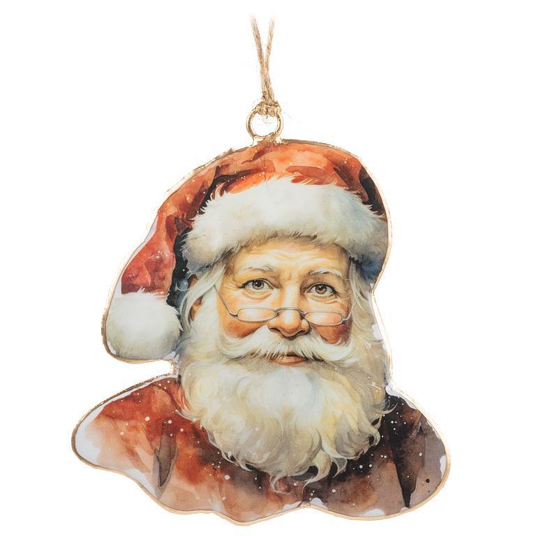 SANTA WITH SPECTACLES ORNAMENT