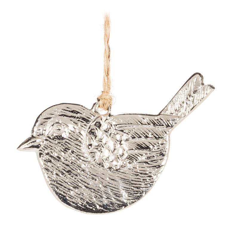 SIMPLE FLAT BIRD ORNAMENT 3"W
