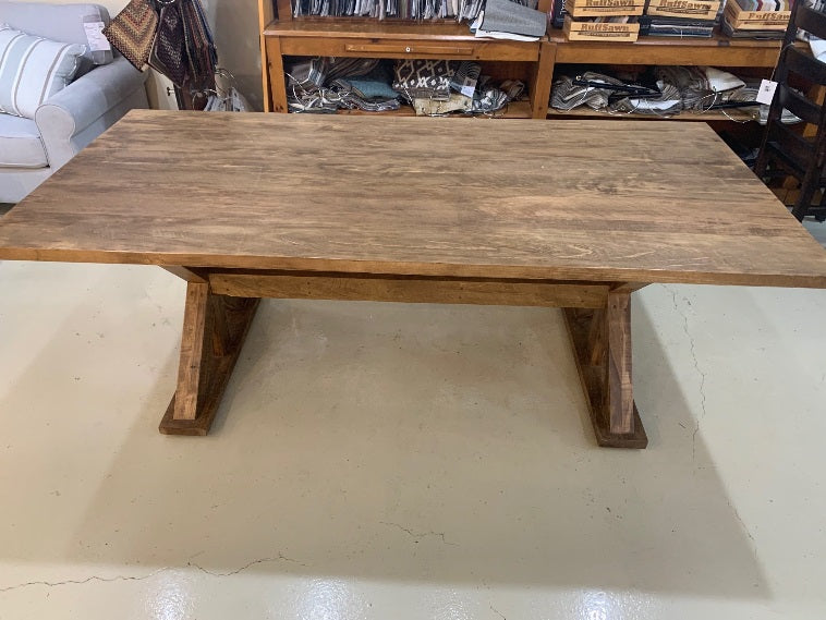RUFFSAWN SOLID TOP TABLE 42X48