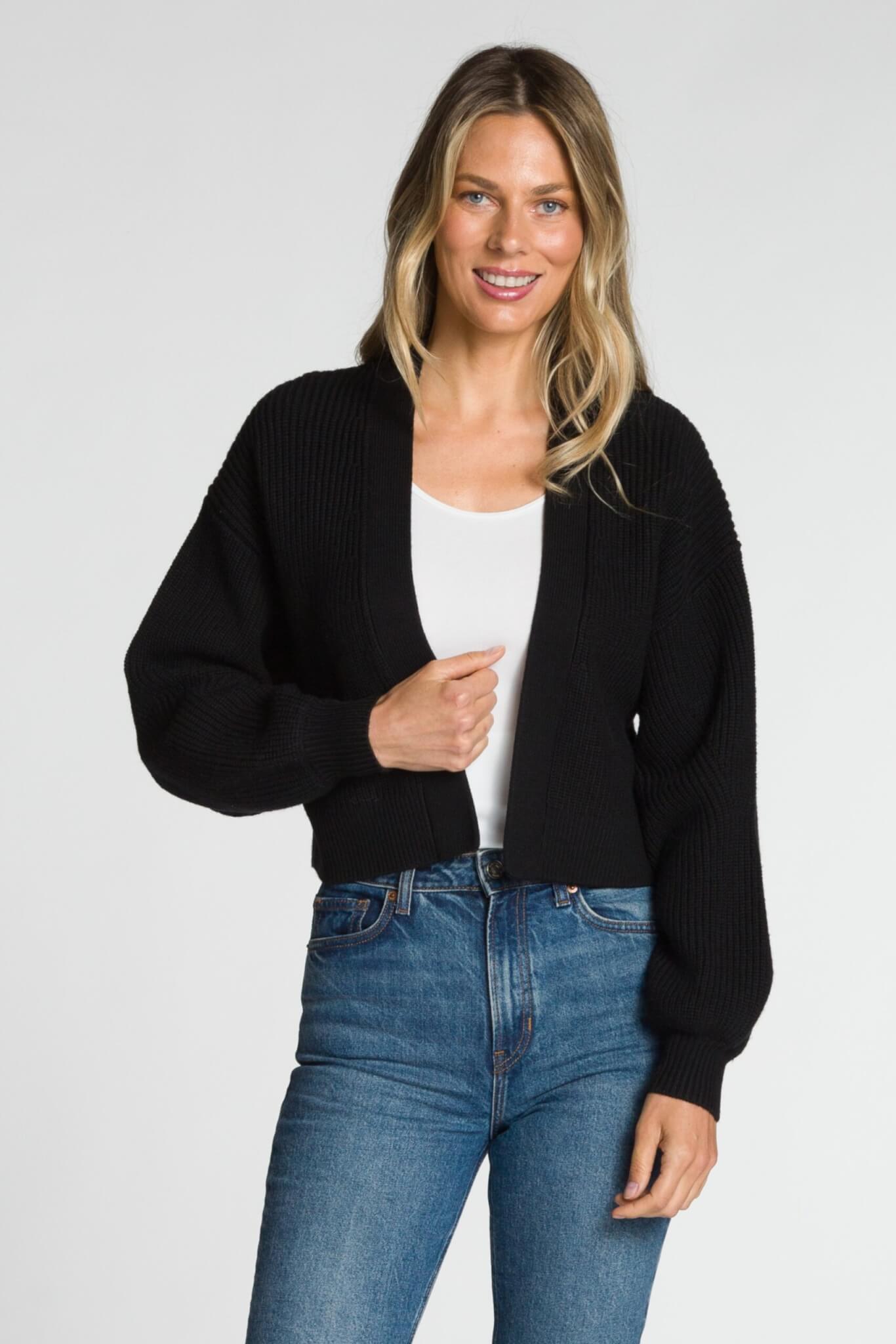 WOMEN'S LONG SLEEVE OPEN CARDIGAN