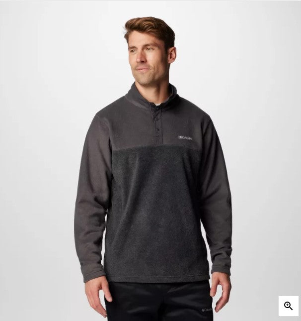 MEN'S HALF SNAP SWEATER - CHARCOAL HEATHER