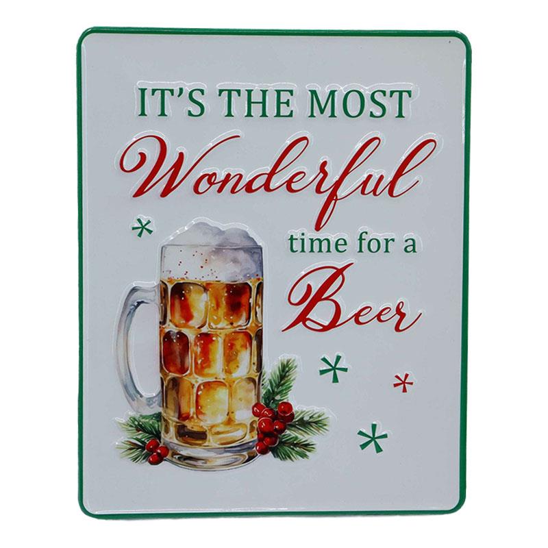 ITS THE WONDERFUL TIME FOR BEER WALL DECOR
