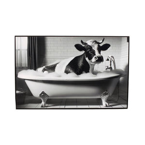 COW IN TUB WALL DECOR
