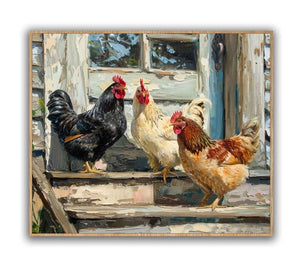 THREE AT THE DOOR WALL DECOR 36 X 30