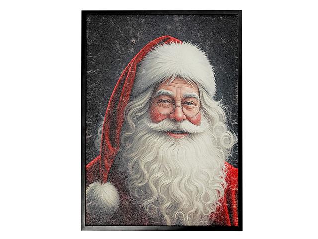 RECYCLED PAPER FRAMED WALL ART (SANTA PORTRAIT)