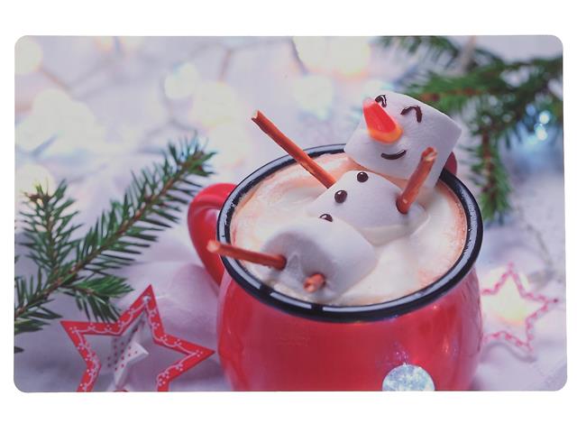 PLASTIC PLACEMAT (MARSHMALLOW SNOWMAN)