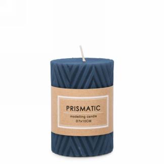 PRISMATIC RIDGED BLUE 3X4 CANDLE